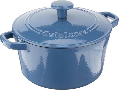 Cuisinart Enameled 3 Qt Casserole Dish - Covered, Provencial Blue Finish for Stylish Cooking