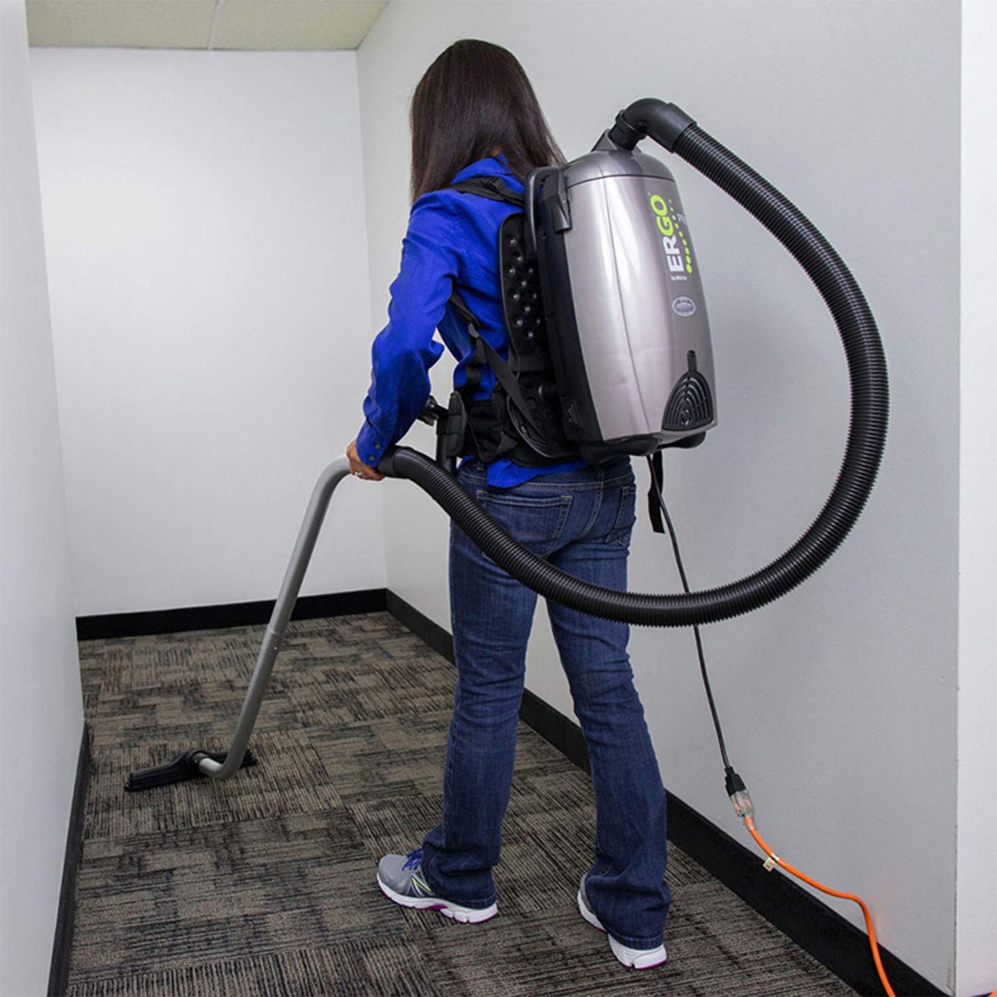 Atrix Ergo Pro Backpack Vacuum Cleaner, 8-Quart HEPA Filtration, 1400W Motor, 106 CFM Suction, Lightweight & Quiet 72 dB, Includes Hose, Wand, Carpet/Hard Floor/Upholstery/Crevice Tools