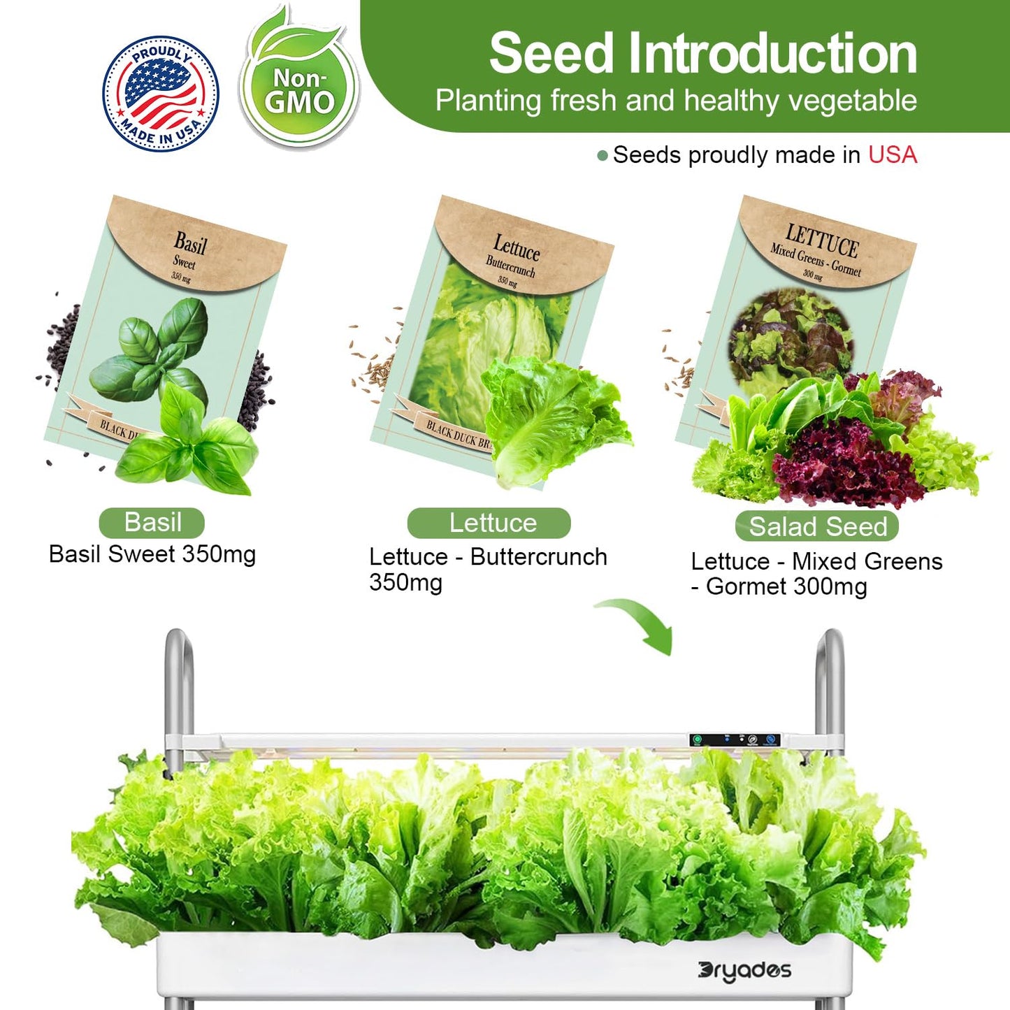 Large Hydroponic Tower Garden System White, 90 Pod Vertical Indoor Growing Kit with LED Grow Light, Auto Circulating Water System, 40L Planter