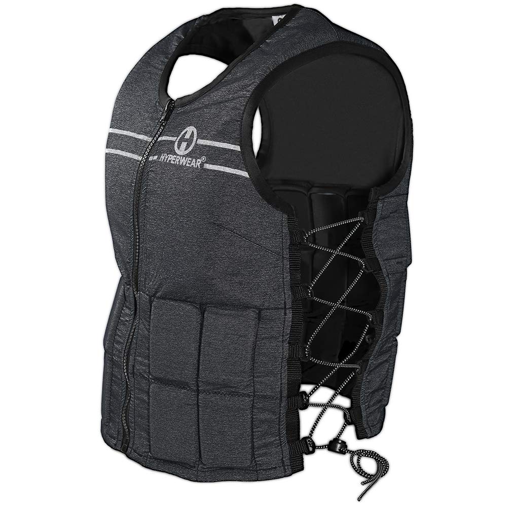 Hyperwear Hyper Vest FIT Weighted Vest for Women Walking & Bone Health – Adjustable 10 lb USA Steel Weights, Machine Washable – Osteoporosis Exercise, No Chest Weights – Small Size, Carbon Black