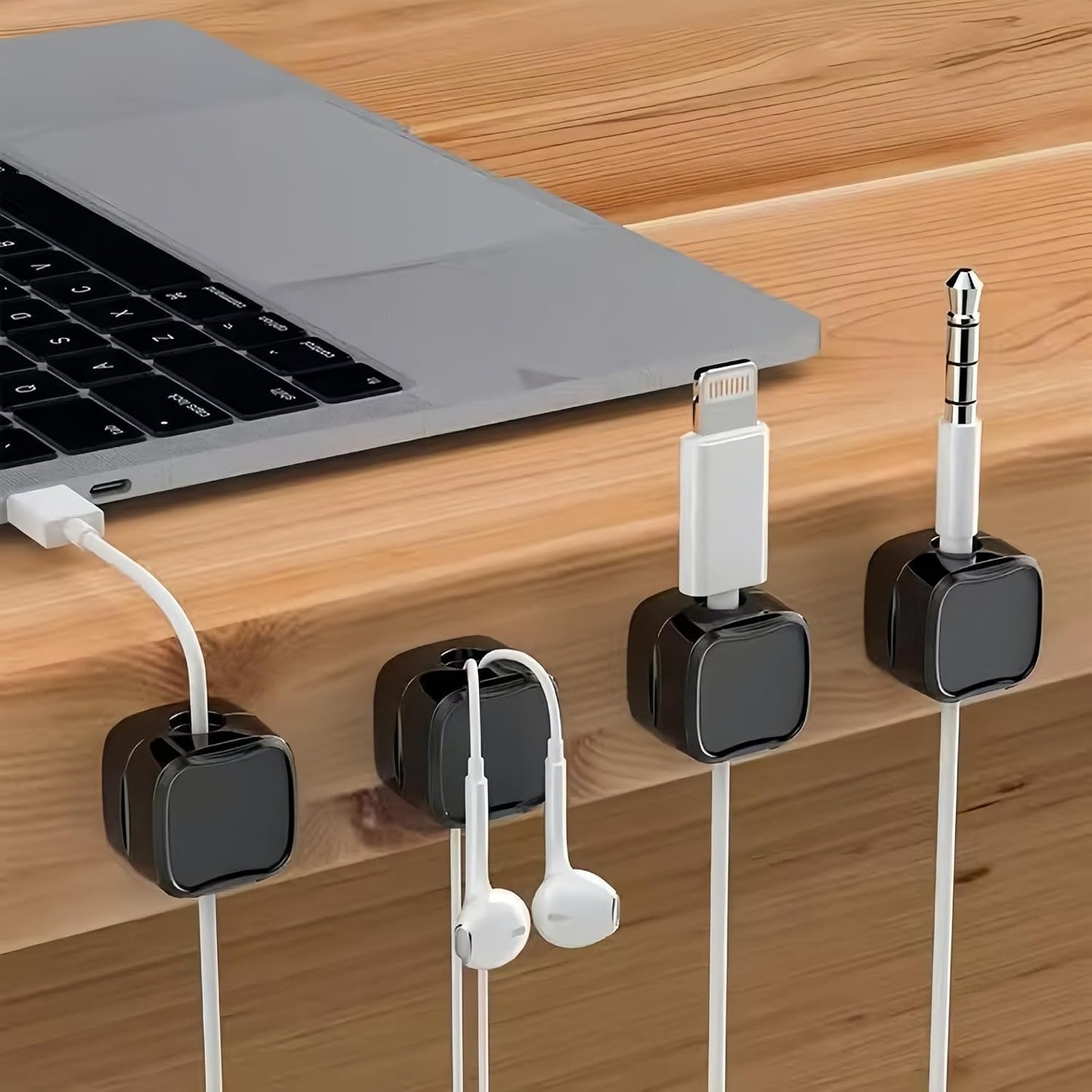 Generic 10 Pack Cable Charging Storage Adhesive Strong Desktop Cell Phone Cable Management Magnetic Easy Open Box