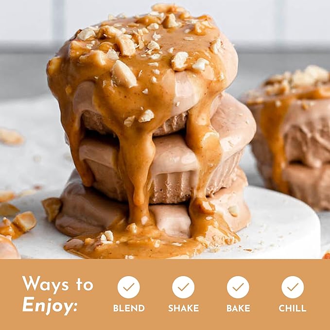 JUST INGREDIENTS Creamy Peanut Butter Chocolate Protein Powder ??30-ServingBlend with Grass-Fed Whey, Pea, Pumpkin Seed, Chia & Collagen ??No Sugar Added ??No Gums 24g Protein