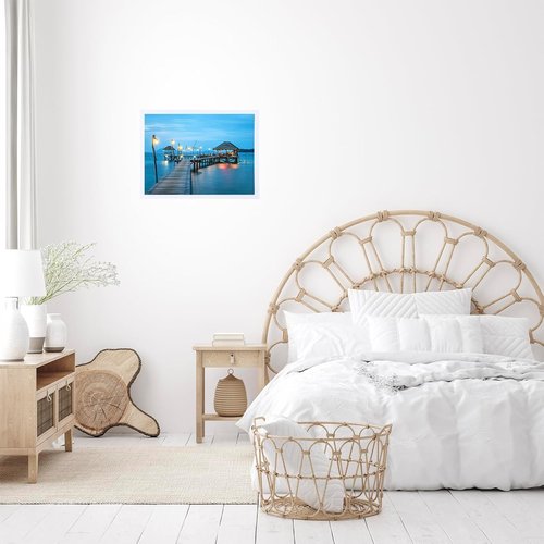 JCJMY 10x16 Picture Frame - White Wall Mount for Horizontal or Vertical Display | Shatter-Resistant Plexiglass