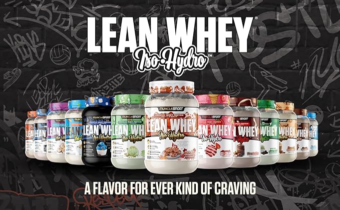 Musclesport Lean Whey Revolution??Protein Powder - Whey Protein Isolate - Low Calorie, Low Carb, Low Fat, Incredible Flavors - 25g Protein per Scoop (2lb, Dippsadoodles)