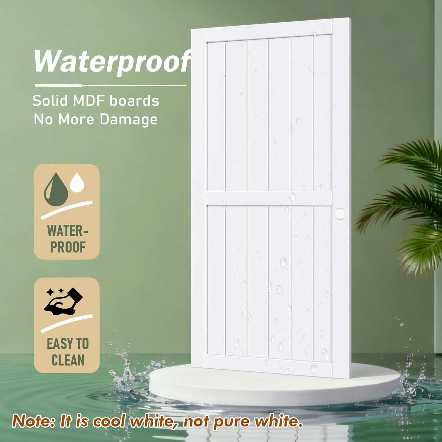 FREDBECK Sliding Closet Doors 64x80(Double 33inch),Bypass Barn Door with Hardware,for Bedroom,White,H Frame,Assemble Required