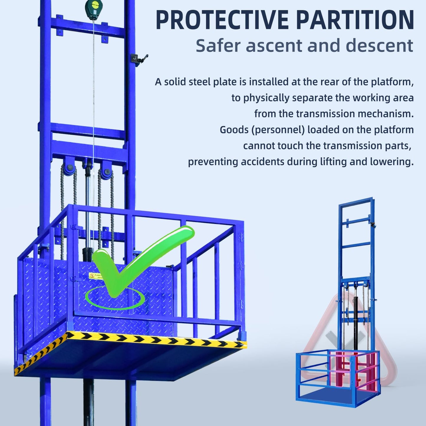 Home Elevator Lift System Dumbwaiter Elevator 2200lbs/1ton Electric Hydraulic Lift Platform Table, 9.8 Ft Wall Mounted Freight Elevator for Home Factory Warehouse