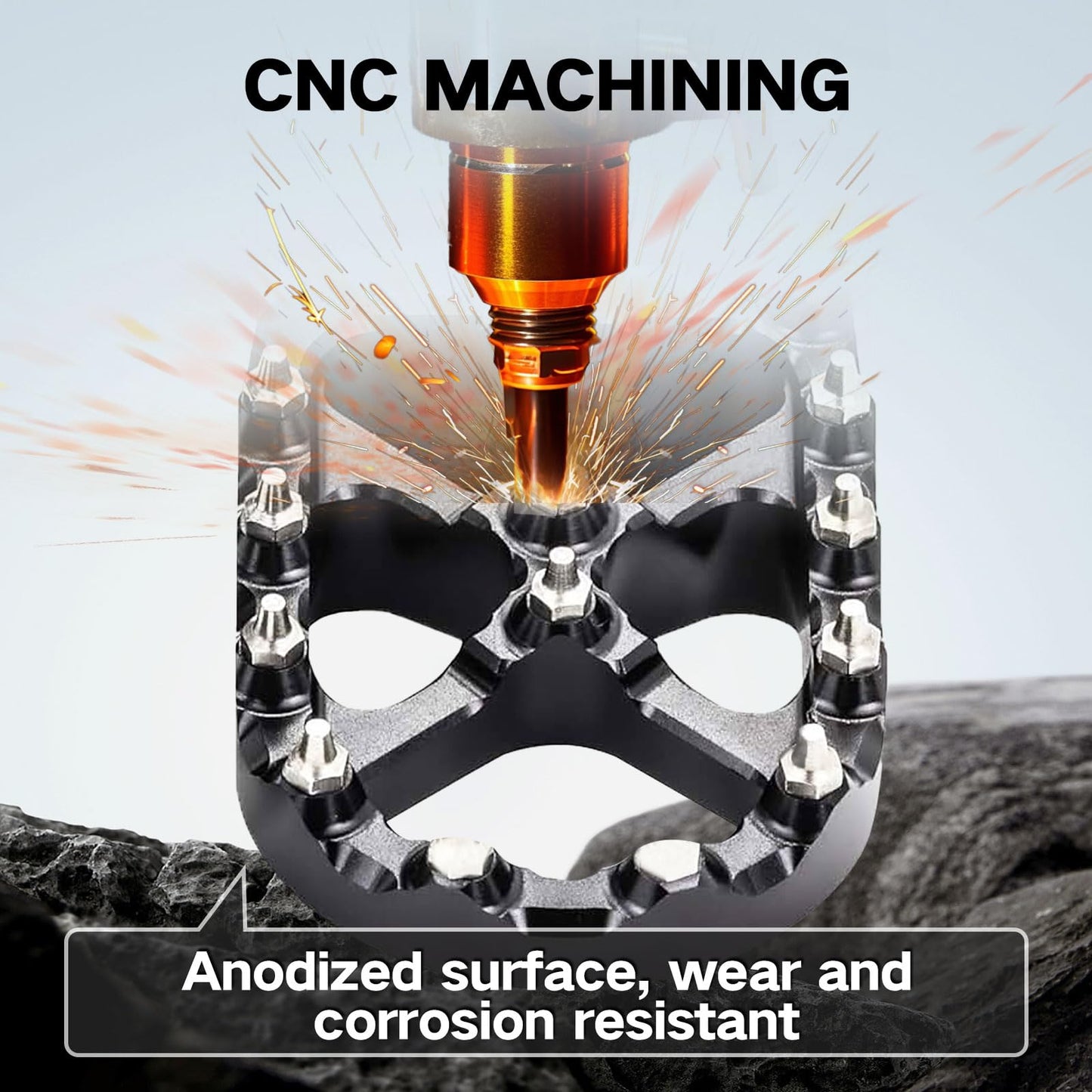 CHANGCHENG Dirt Bike Foot Pegs Footrests CNC Aluminum for Talaria X3/MX3/MX4/MX5 Talaria Komodo Electric Dirt Bike Black