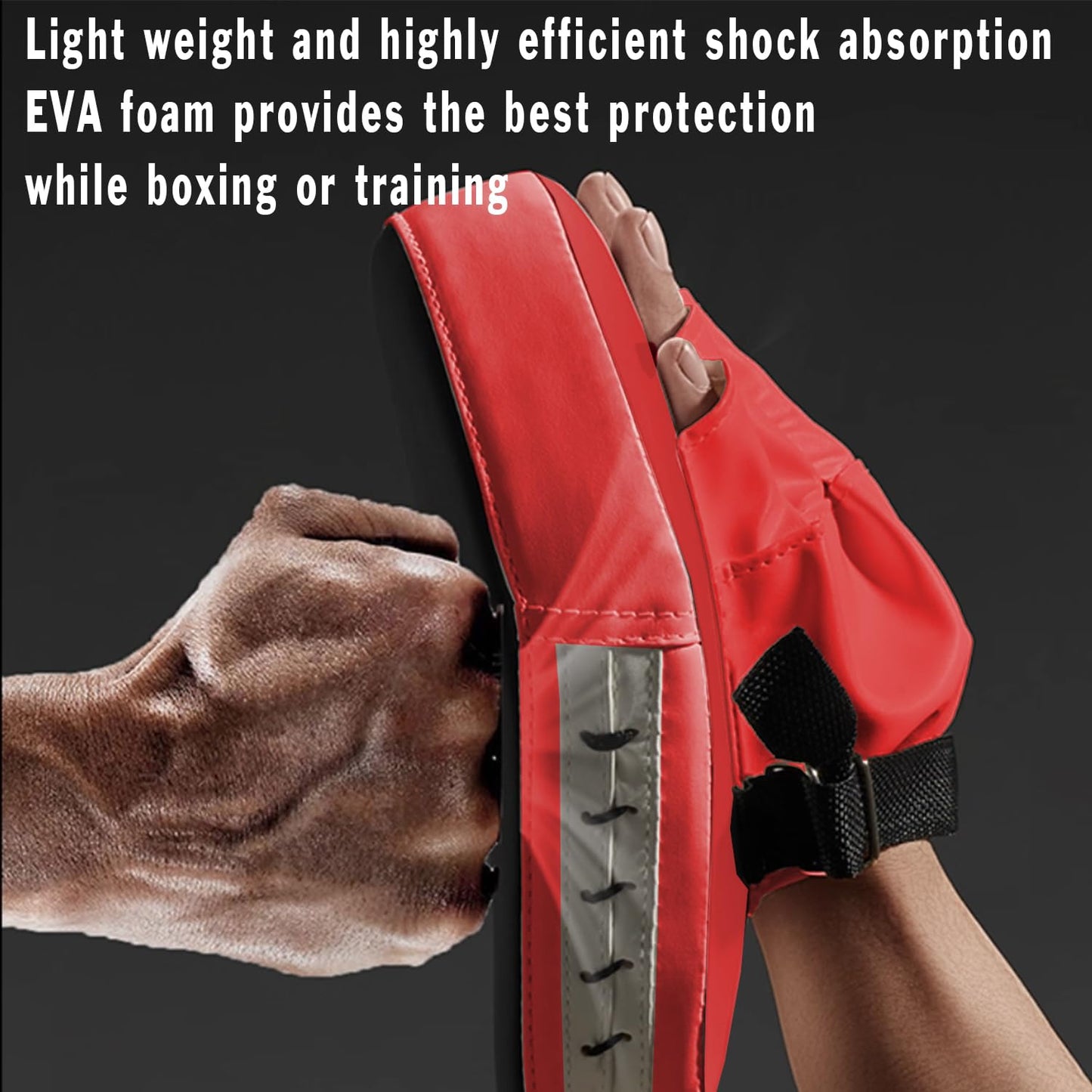 WYIPOLZI 2-in-1 Punching Mitts Kick Pack Set, Boxing Mitts Focus Pads Taewondo Kick Pad, Adjustable Strike Shield Arm Pad Set for Boxing, Kickboxing, Karate, Muay Thai MMA Training