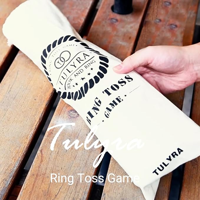 Ring Toss Game for Adults, Hook and Ring Game with Exclusive Carrying case & Unique Stainless Mini Cup, Super Easy to Assemble, XL Size(15.7" X 13"), Outdoor, Family