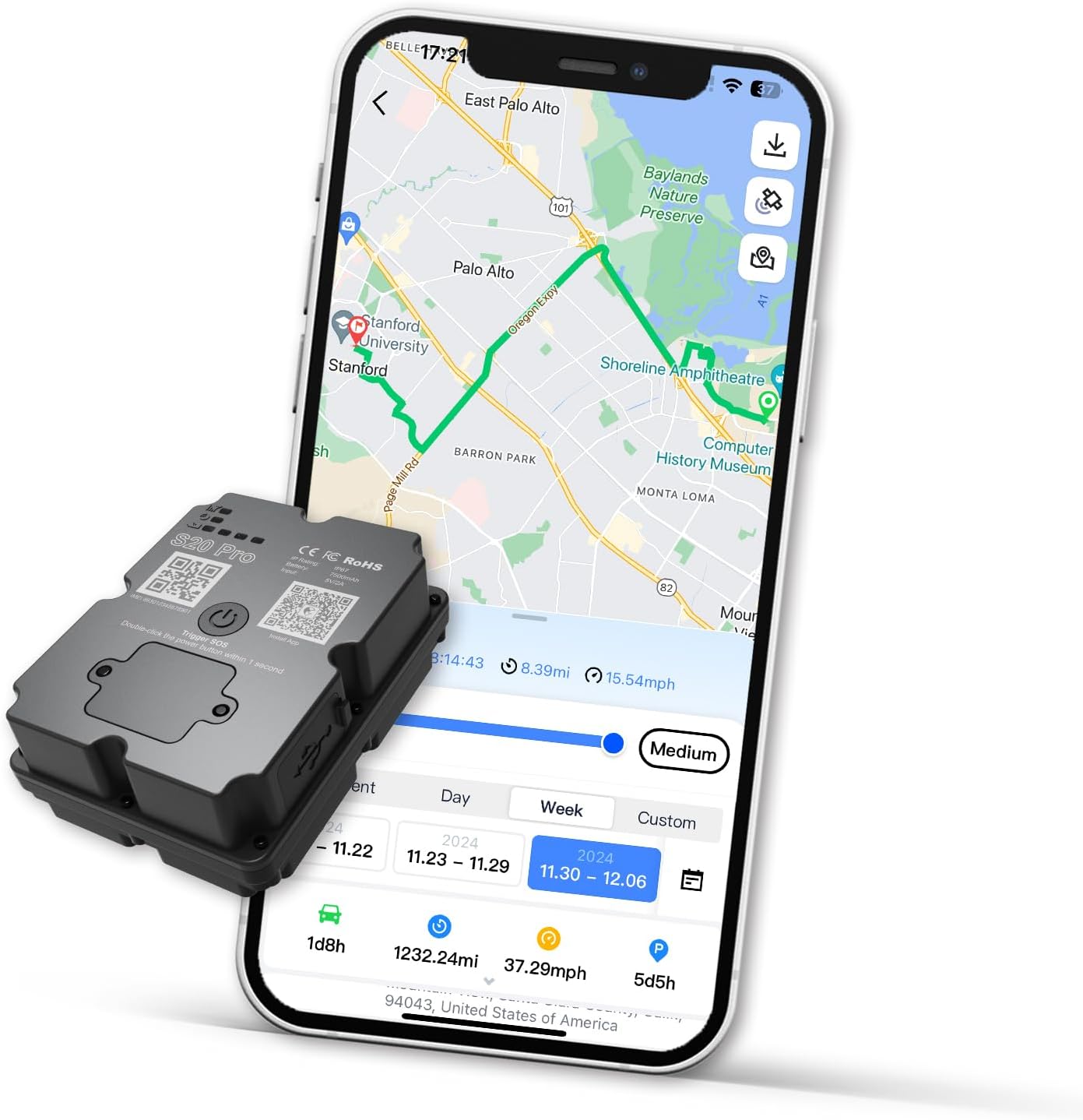 wanwaytech 4G 7500mAh GPS Tracker Vehicle - LTE Real-Time GPS Tracking Device for Cars/Trucks, Battery, Worldwide