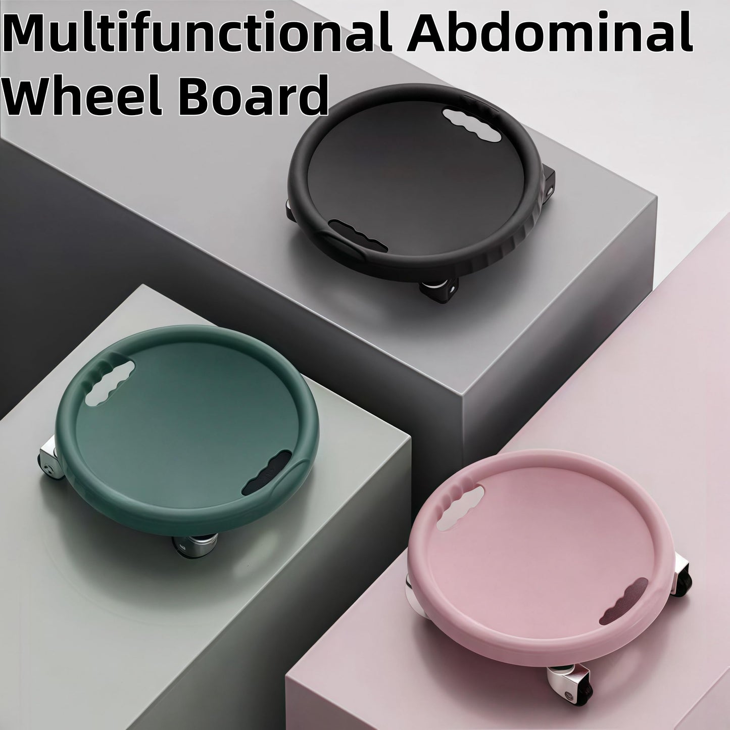 Ab Roller Wheel, Women's Multifunctional Abdominal Wheel Board with Mat,360° Rotating,for Home Gym, Full Body Fat Burning & Abdominal Training - Portable Fitness for Women (Black)