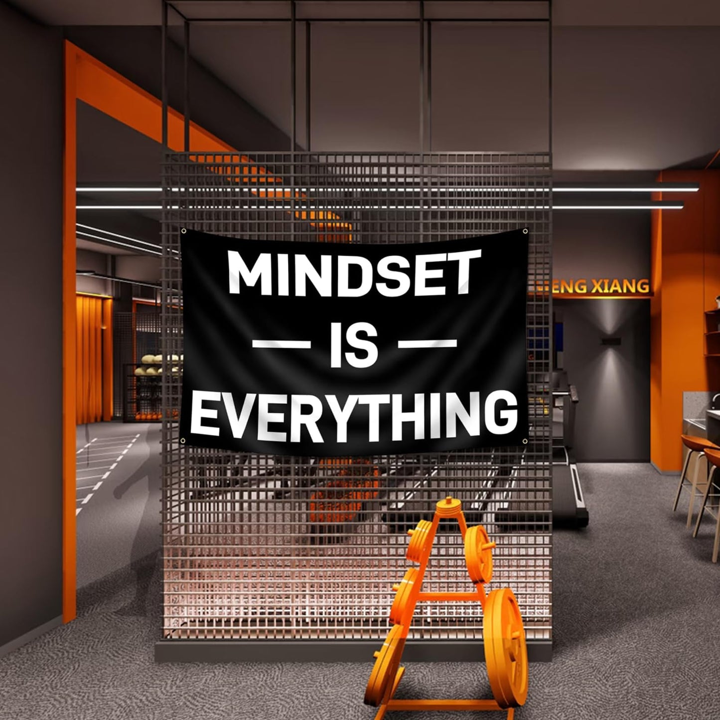Mindset is Everything Flag 3x5 Feet Motivational Fitness Inspirational Flag For Home Gym Wall Decor College Dorm Room Bedroom Office Sign