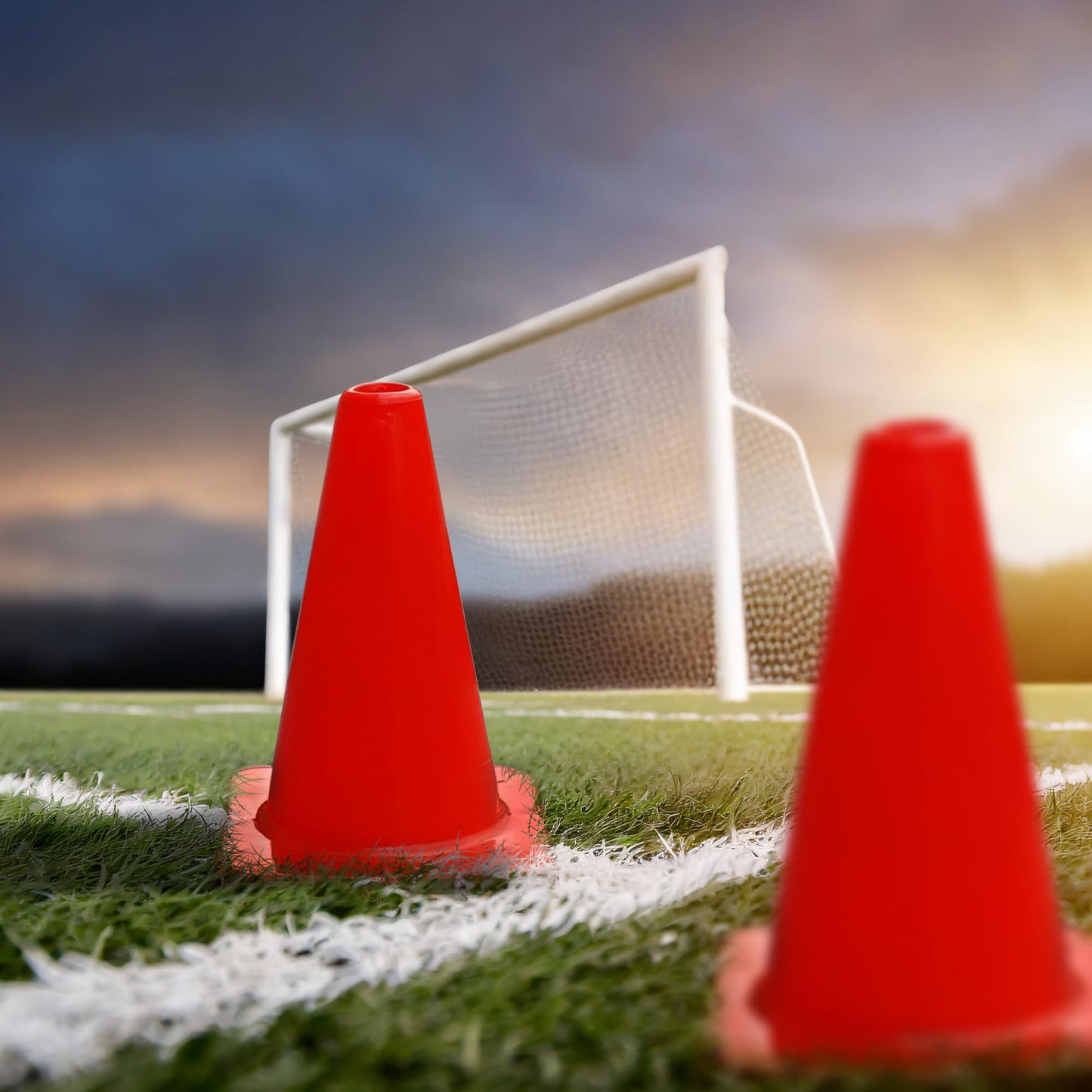 Versatyle 12in Heavy Duty Agility Training Cones for Soccer, Football, Basketball, Sports Drills, Flexible Motorcycle & Traffic Training Cones, Durable, Versatile, High Visibility (Set of 12, Orange)