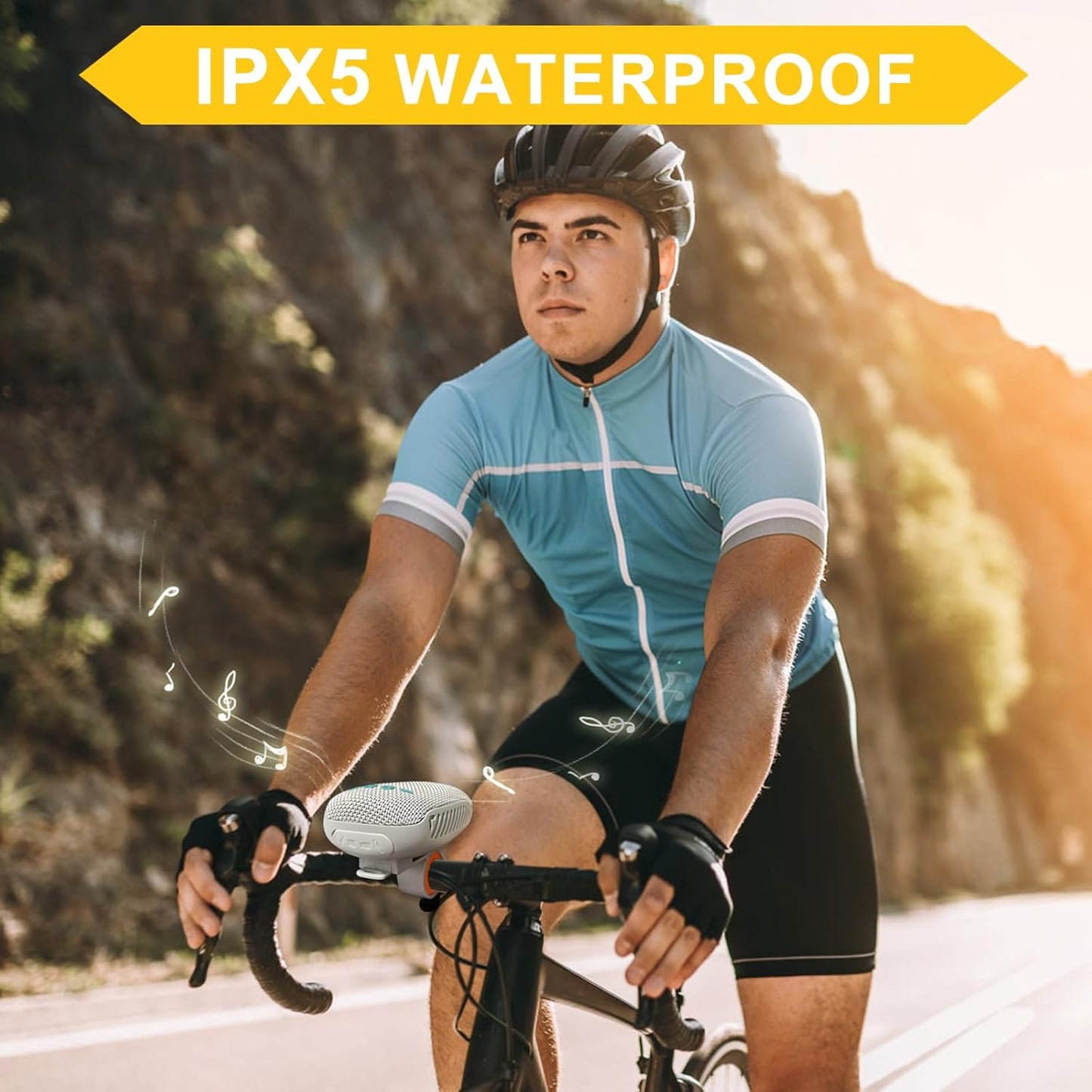 Xbnmex IPX5 Portable Bluetooth for Bike, Waterproof Wireless Traveling Bicycle Speakers, Integrated Design Bicycle