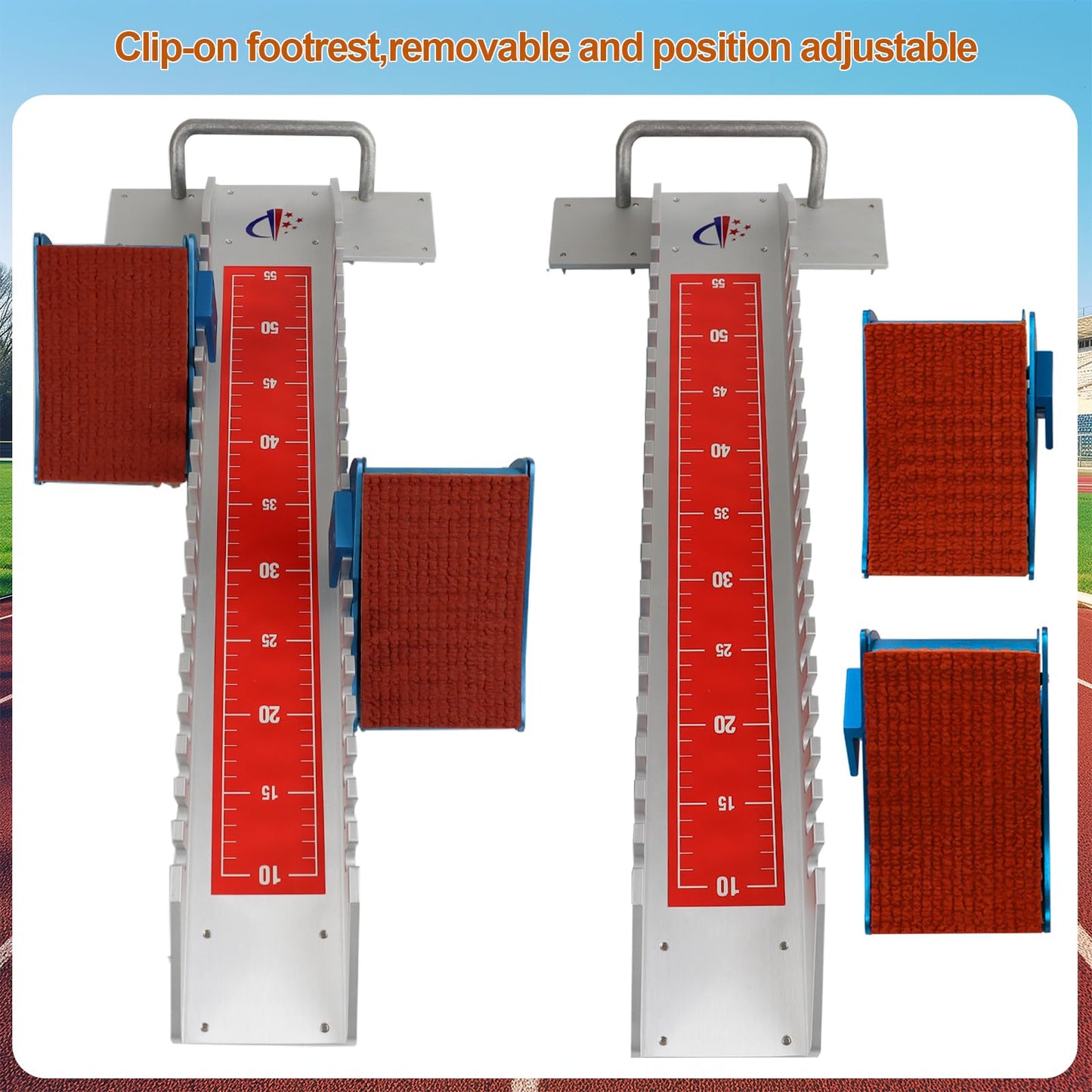 Vaolvpant 25in Starting Blocks with Premium Aircraft-Grade Aluminum 6 Angle Adjustable and Detachable Pedals Ideal for Running Enthusiasts Professional Track and Field Competitions