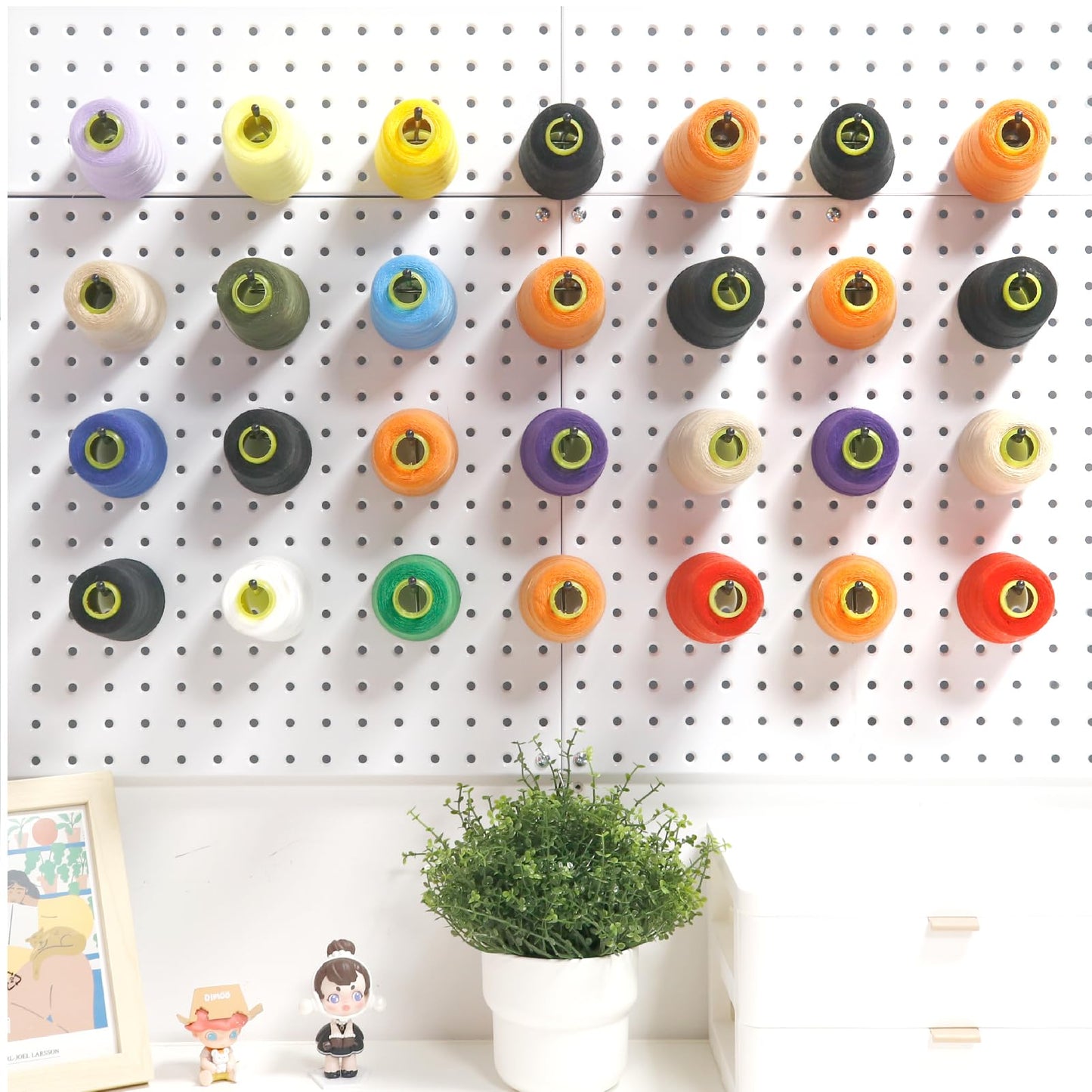 HUHOLE 50-Pack Silver Pegboard Hooks 2 Inch, Heavy Duty Matte Finish Metal Peg Board Hangers, Fits 1/8" & 1/4" Boards, Rust-Resistant Organizer for Garage, Shop, Workbench & Retail Display