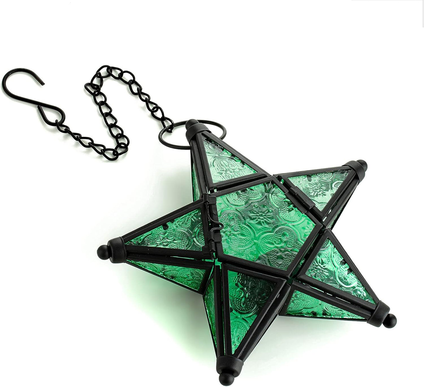 Star Hanging Decor - Moroccan Lantern Candle Holder for Home & Outdoor Weddings | Green