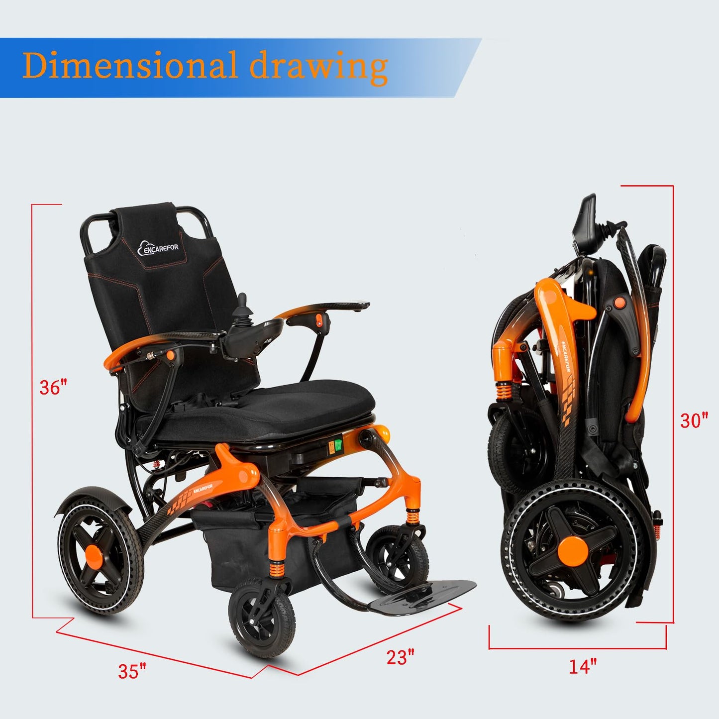 34Lb Carbon Fiber Lightweight Electric wheelchairs for Travel,Carbon Fiber Wheelchair，15 Miles Long Travel Range Wheelchair (Single Battery)