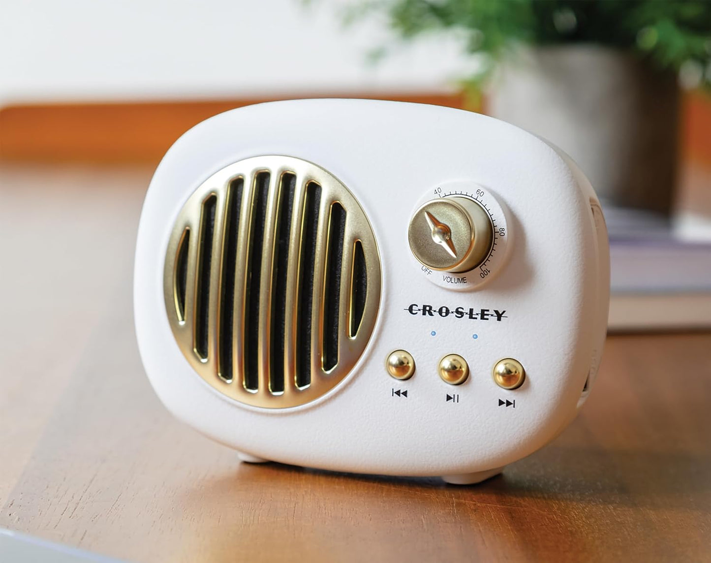 Crosley CR3044A-WH Piper Portable Bluetooth Speaker, White
