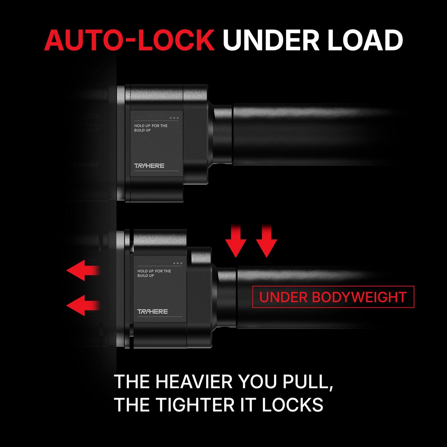 TRAHERE Doorway Pull Up Bar, Patented Flat Structure with Uninterrupted Full-Length Grip, Extra Wide 26.8–32.7", 573 lbs Capacity, Adjustable 31.8–36.6" Doorways, Tool-Free Installation