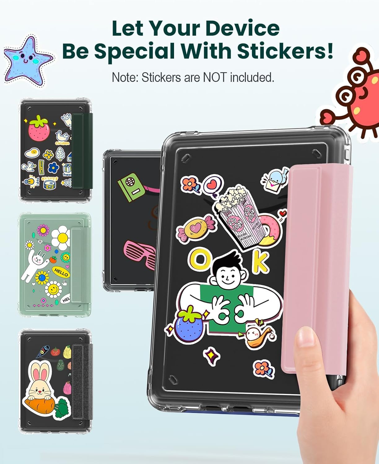 MoKo E-Reader(11th Generation-2024/2022 Detachable Magnetic Case for All-New Release),Ultra Clear Back Scratch-Proof