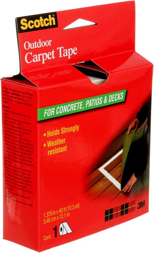 3M Scotch Double-Sided Carpet Tape - Heavy Duty Non-Slip Rug Gripper | 1.3 in x 40 ft for Hardwood, Vinyl, Tile & Concrete Floors