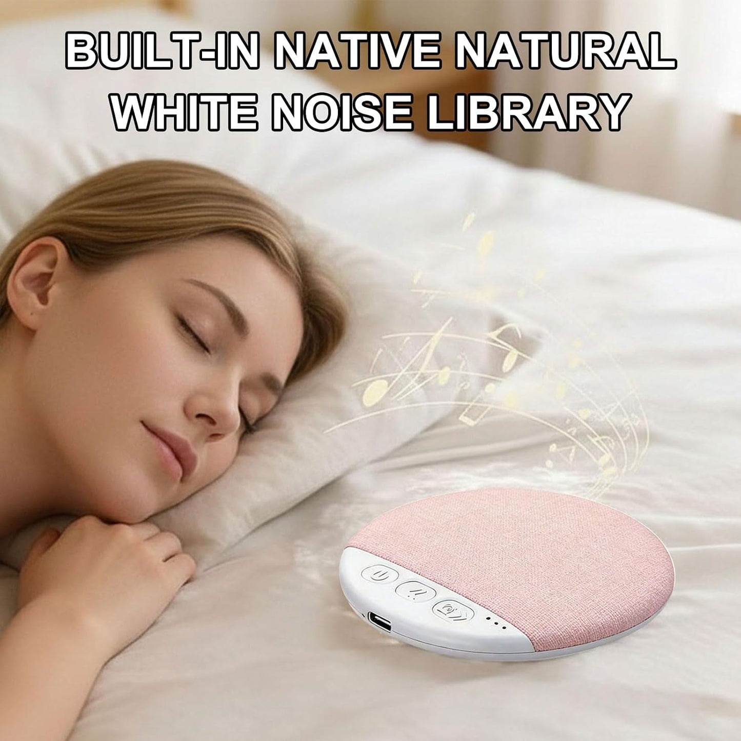 BibYuga Pillow Speakers for Sleeping,Bluetooth Under Pillow Speaker with White Noise Timer Wireless Headphones Wireless