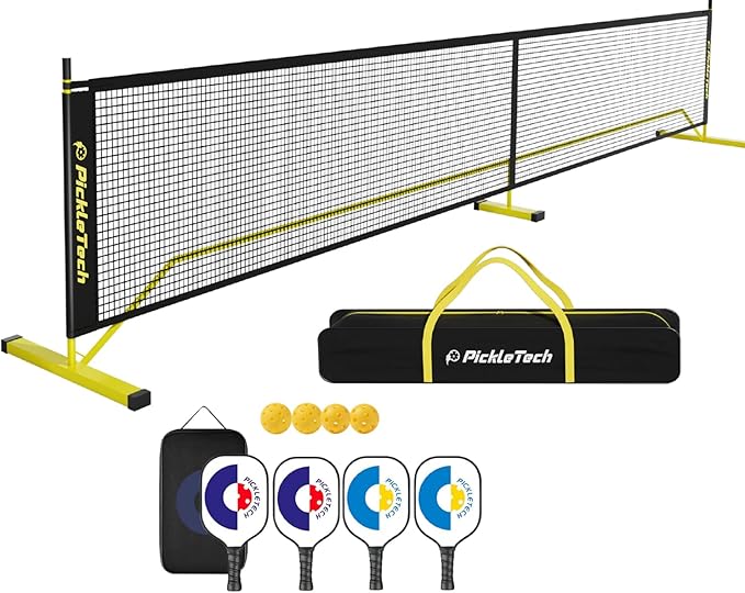 Portable Pickleball Net - 22 FT USAPA Regulation Size, Applies to Indoor & Outdoor & Driveway, Pickle Ball Net System with Carrying Bag