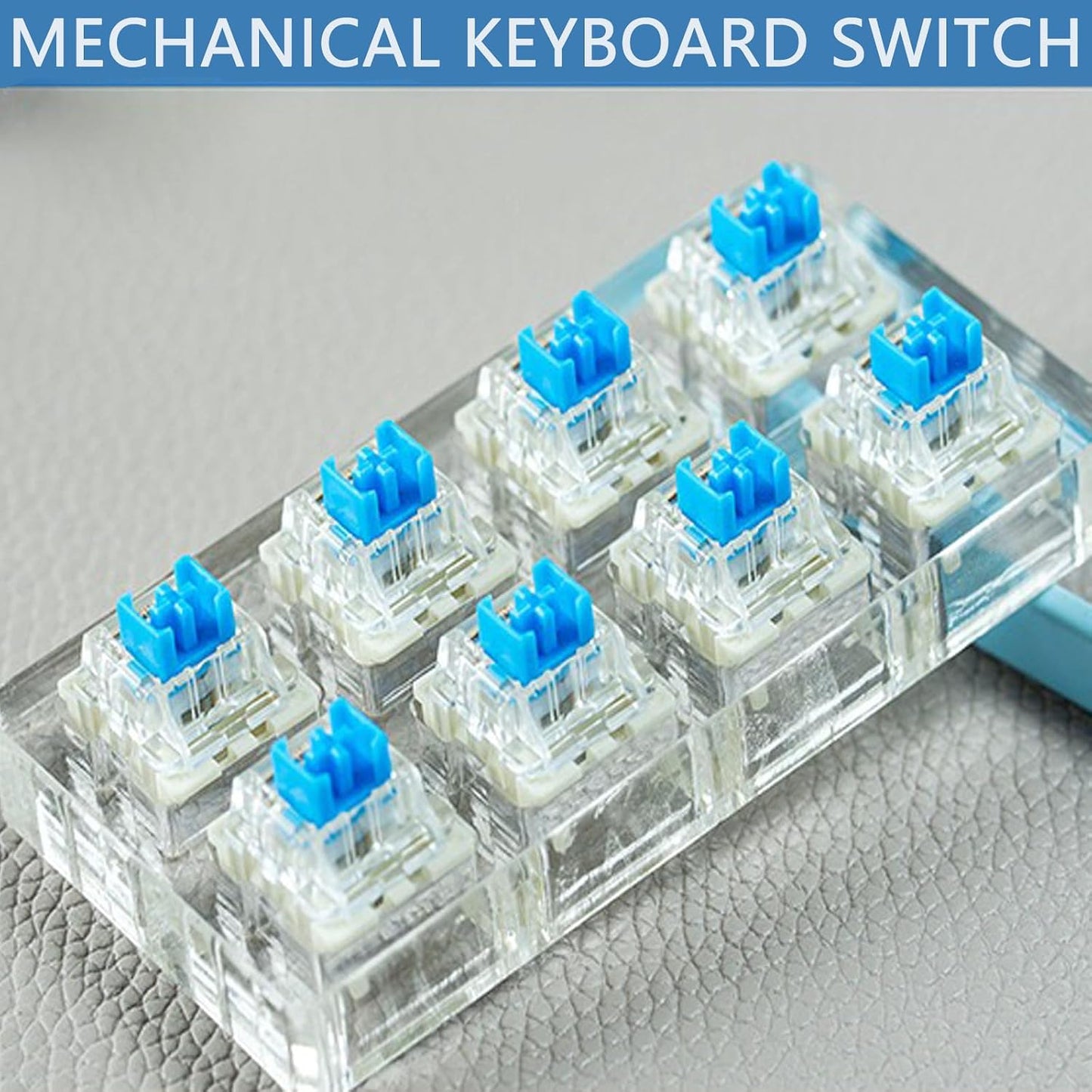 Dmopipp 12PCS 3 Keyboard Switches, Blue Keyboard Clicker Replacement PIN Mechanical Keyboard Switch Clicky Accurate
