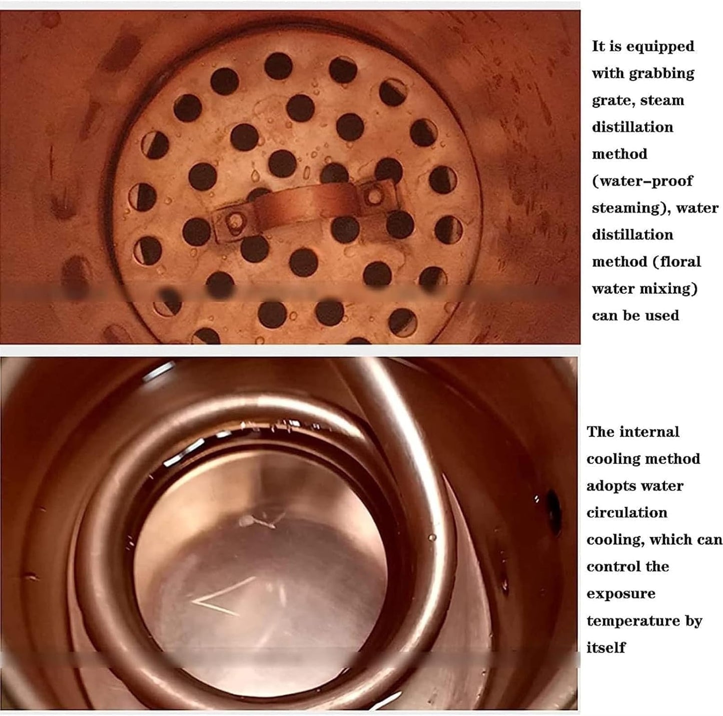 MiBoce Copper Moonshine Still, 2L/3L Pure Copper Alembic Still, Household Small Fresh Flower Essential Oil Distiller, with Cooling Tube, for Whiskey, Moonshine Essential Oils, Distilled Hydrosol