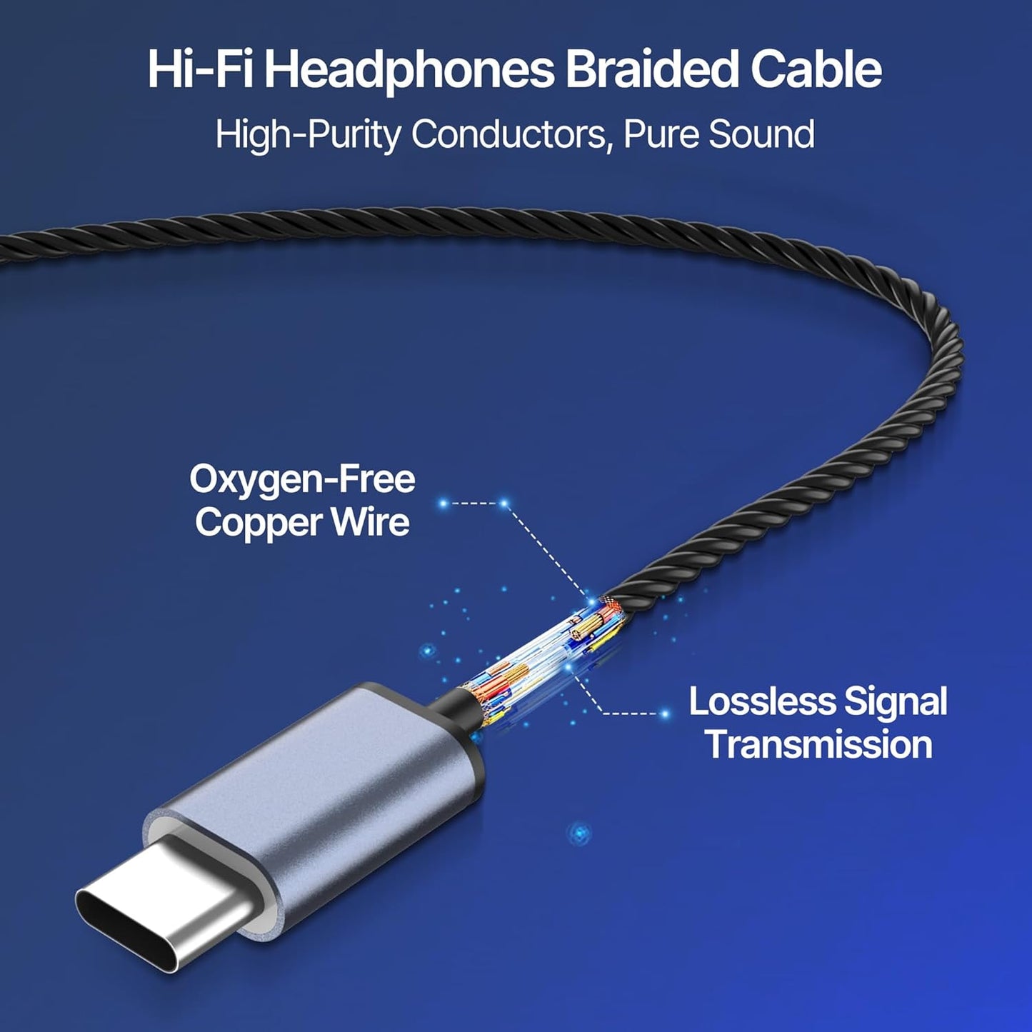 MORMOQUE EP09 4.9 Hi-Fi Stereo USB C Headphones,Type C in-Ear Wired Earbuds with Deep Bass and Built-in Mic,Noise