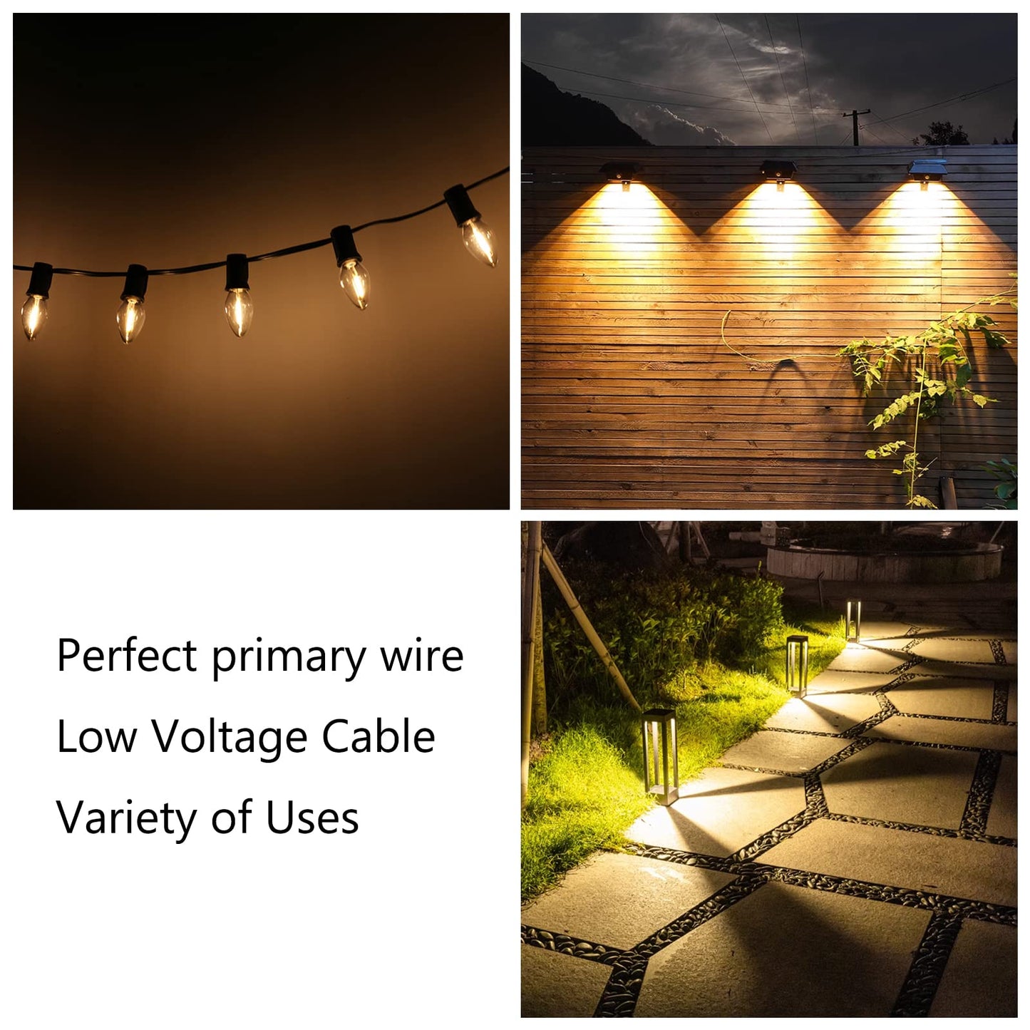 Aniai SPT-1 18/2 Low Voltage Landscape Lighting Copper Wire - 500 Feet Green 18 Gauge 2 Conductor - Outdoor Direct Burial