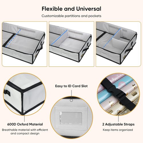 BALEINE Christmas Wrapping Paper Storage Container - Durable Design | Large Capacity