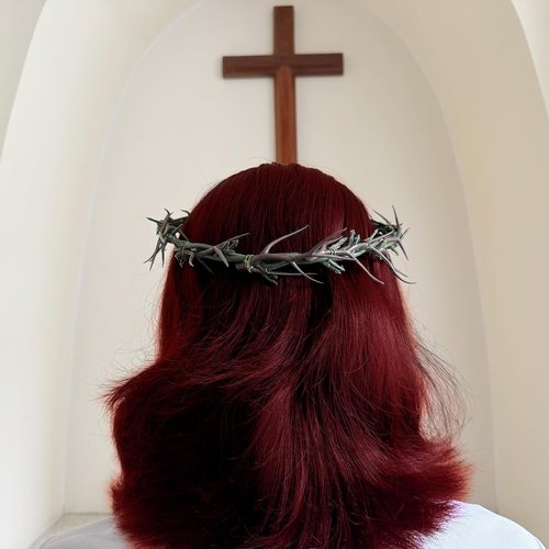 Jesus Crown of Thorns - Decay-Resistant Religious Symbol for Church Events & Home Decor | Lifesize 8 Inch