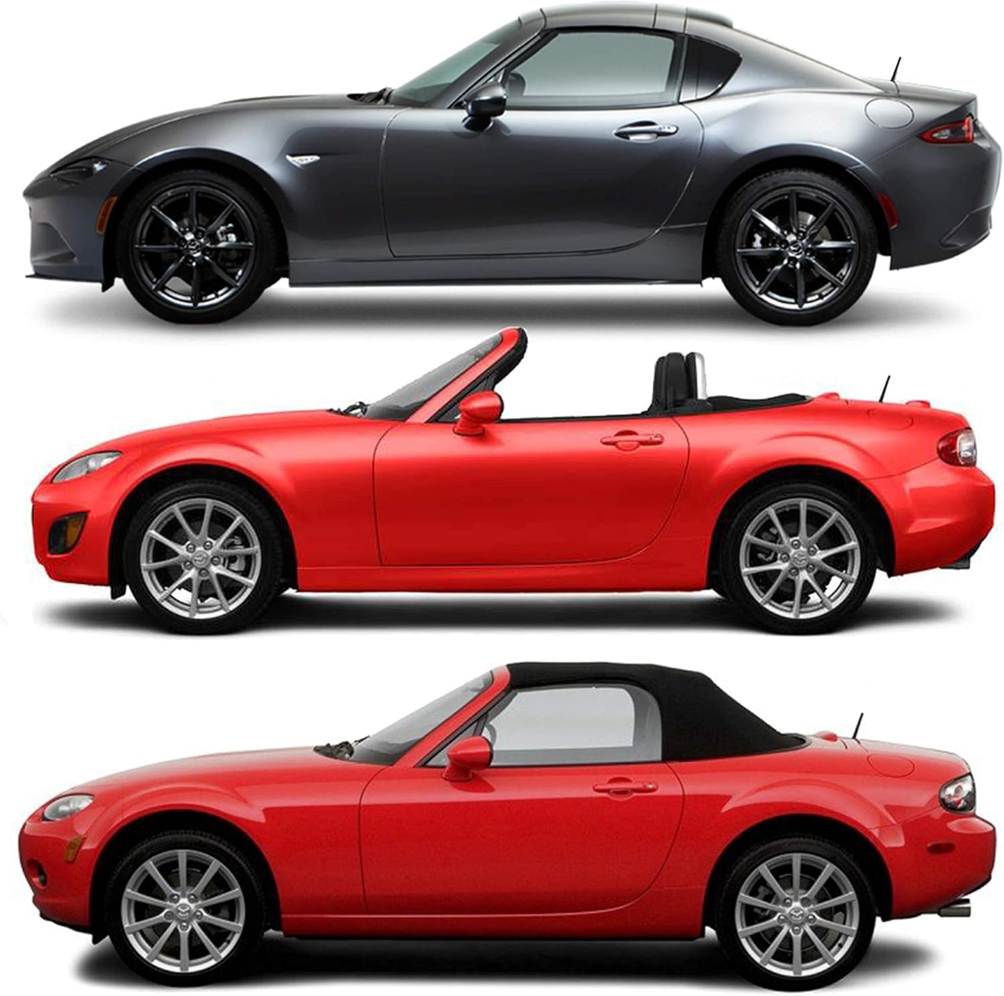 KSaAuto 3 inch MX-5 2006-2024 NF47-66-A30A, Rubber Antenna for Mazda Miata RF ND NC OEM Sporty Line Design Improves
