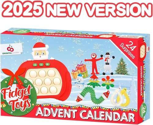Advent Calendar 2025 | 24 Days of Fidget Toy Surprises - Sensory Gifts for Kids Ages 4-12