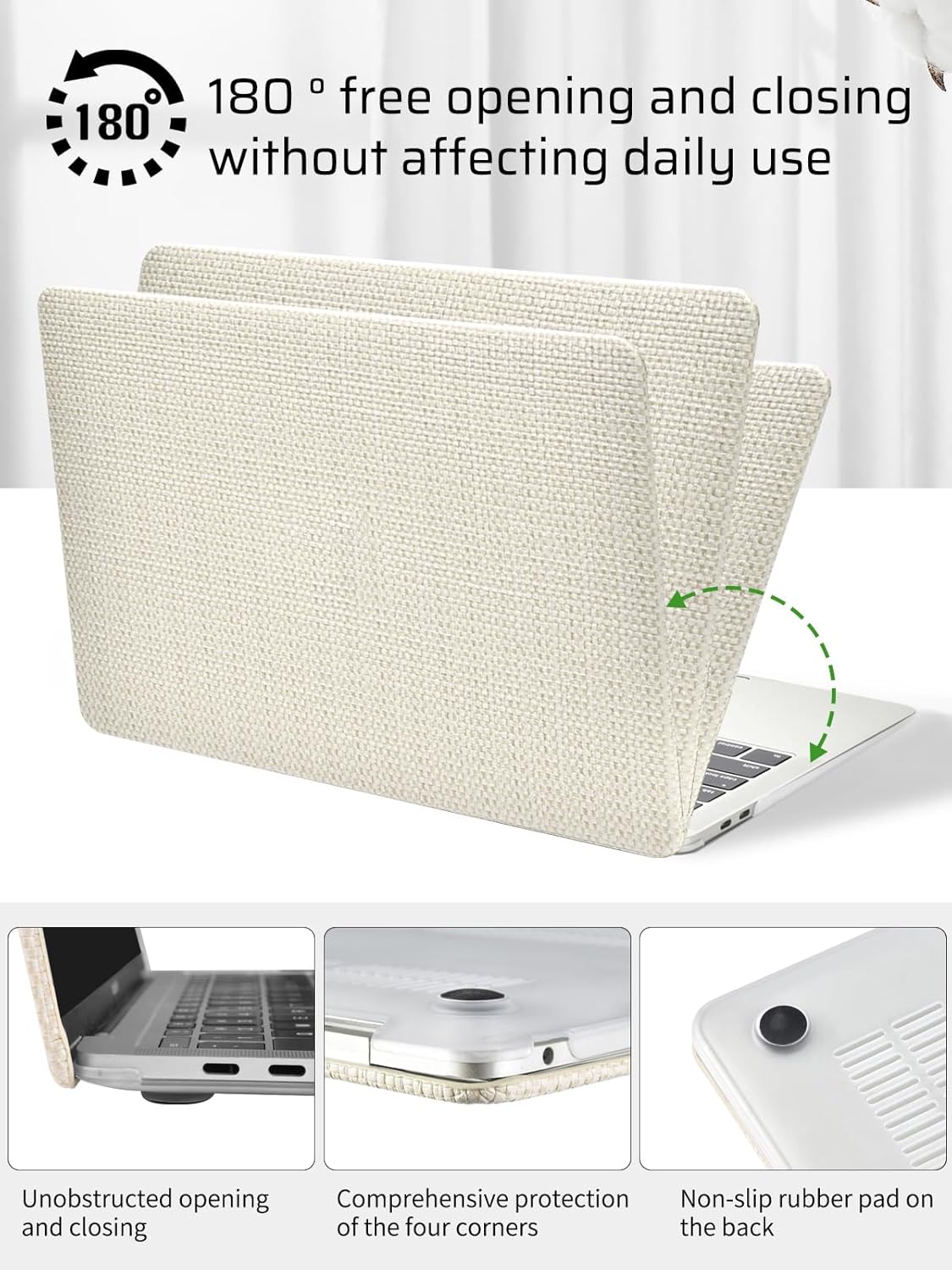 Seorsok 13.6 inch M5 M4 M3 M2 2026 2025-2022 A3449 A3240 A2681 A3113,Elegant Compatible with New MacBook Air Case