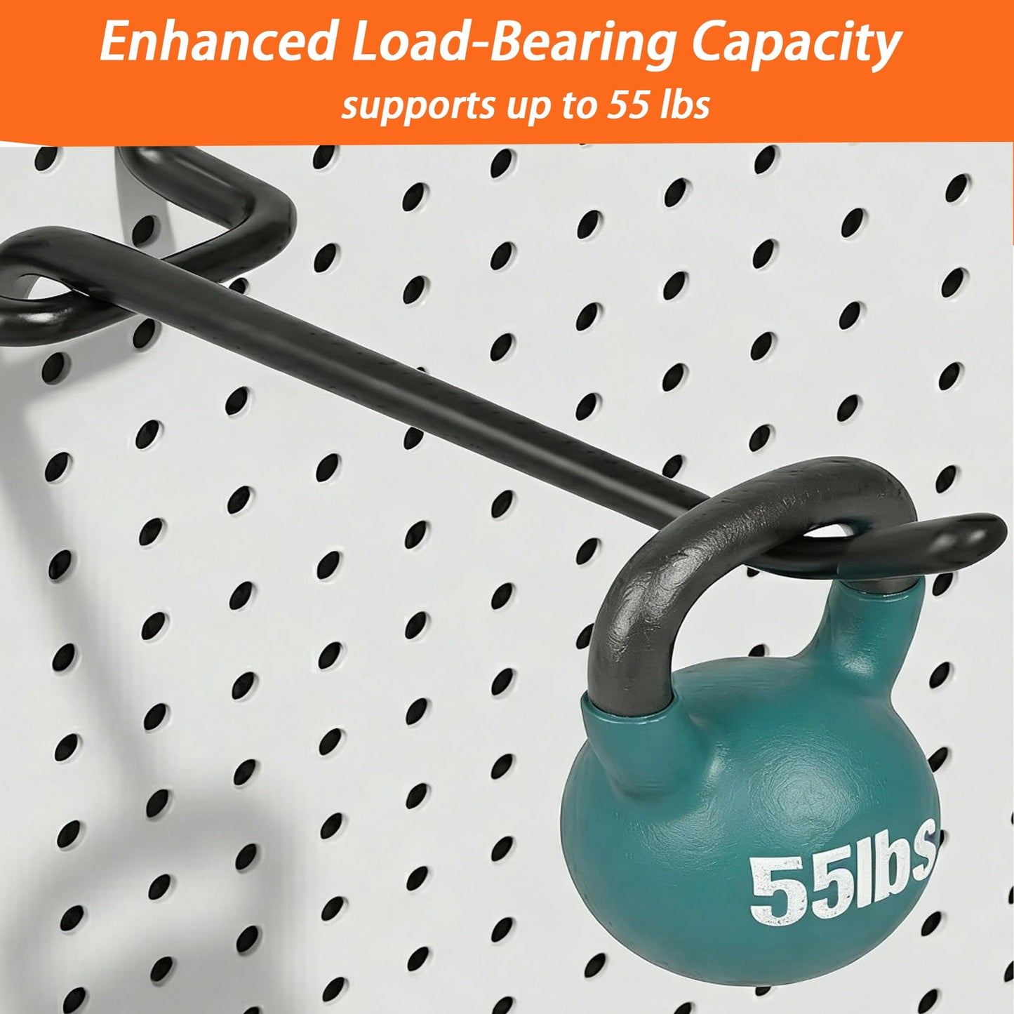 Hogurity 80 Pack 4 Inch Black Pegboard Hooks,Extra Thick 1/4" Heavy Duty Peg Board Hooks for Hanging, Pegboard Accessories for Garage, Kitchen, Gym, Store Wall Organizer