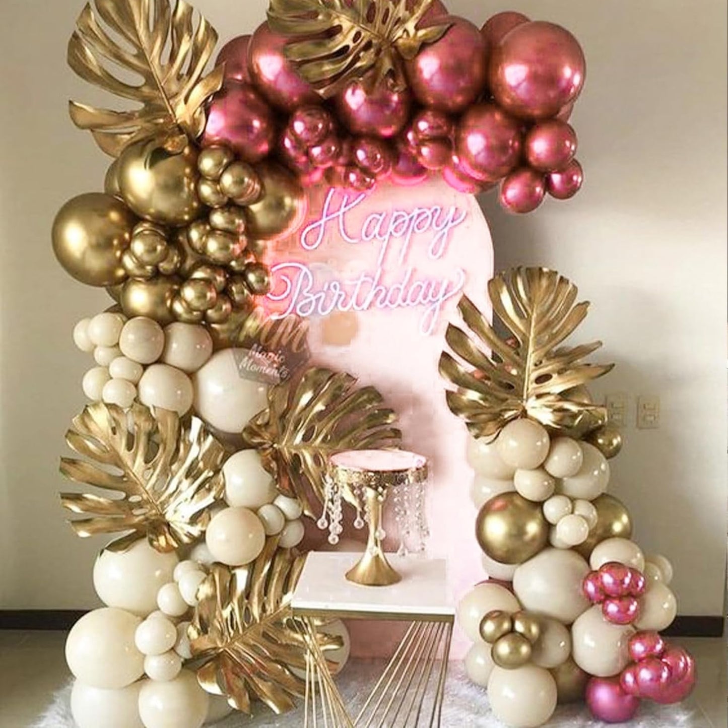 PartyWoo Metallic Pink Balloons - 50pcs 12 Inch Chrome Hot Pink for Birthday & Wedding Decor