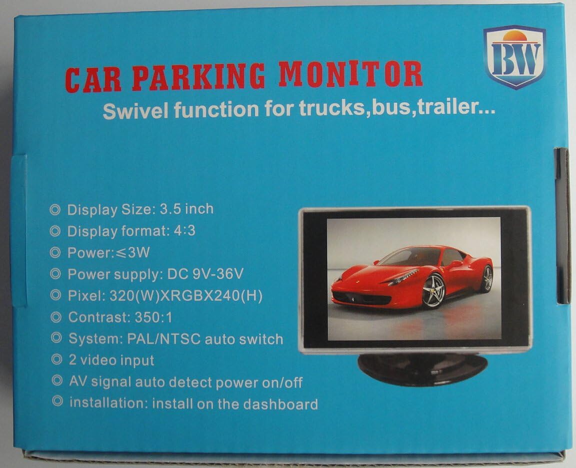 BW 3.5" Portable TFT LCD Monitor for Cars
