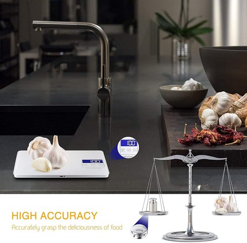 MegaWise Precision Food Scale - 33lb Waterproof Digital Kitchen Scale | 1g Graduation for Cooking & Baking