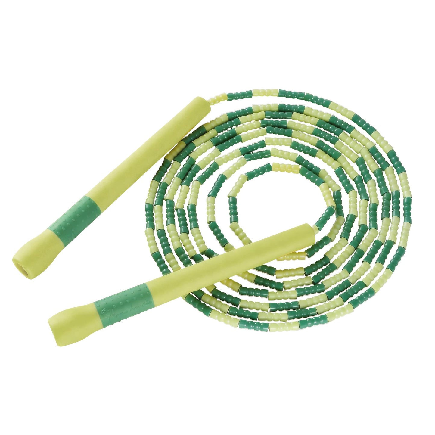 YUEDONG Colorful Magic Jump Rope, TPU Segmented Skipping Rope for Beginners, Adjustable Length with Anti-Slip Handle, Lightweight 102g, Durable & Flexible for Fitness Exercise (1, Green, 2.8M)