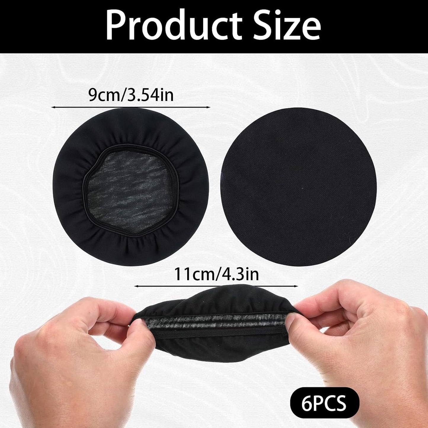 Xyembu 3 3.5" 4.3" Pairs Headphone Ear Covers, Washable Stretchable Earpad Cover, Fabric Headphone-Pads Covers