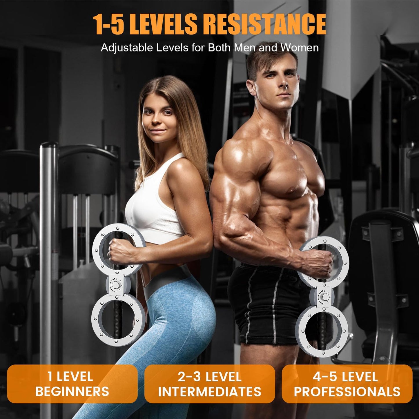 POZOERA Burn Machine Arm Workout - Forearm Trainer Strengthener with 12LB Adjustable Resistance, Arm Exercise Equipment for Men&Women with 360 Degree Rotator