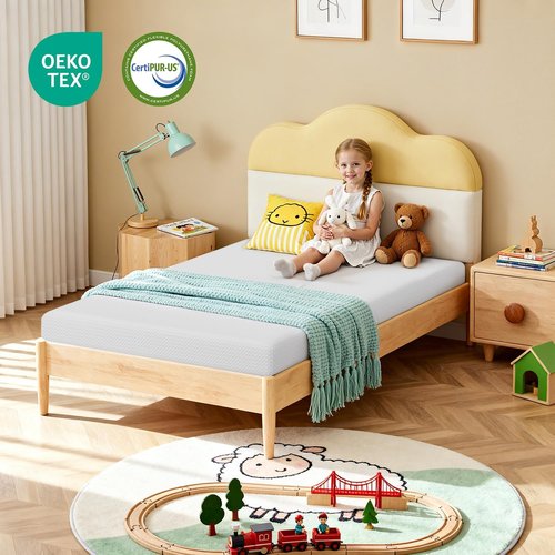 FDW 6-Inch Twin Gel Memory Foam Mattress - Medium Firm | Pressure Relief & Cooling | CertiPUR-US Certified