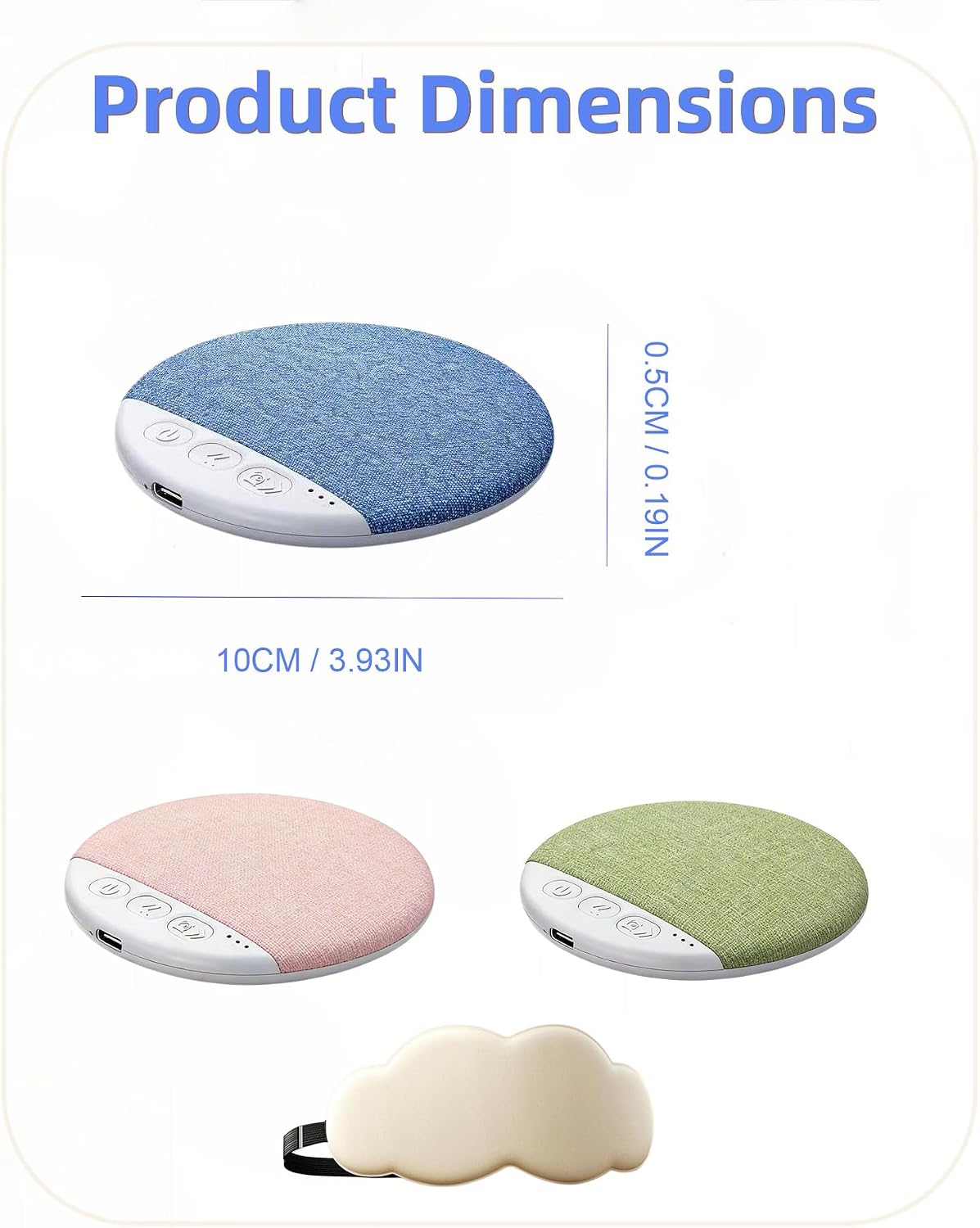 DRUOYIM 2026 SleepersPink,Set New Sleep Pillow Speaker Timer Wireless Sleep Aid with Stereo Portable BT Under Pillow