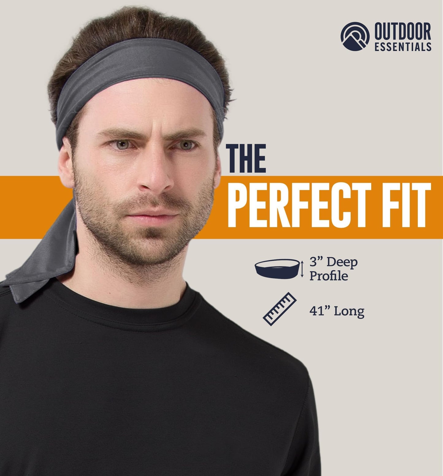 OutdoorEssentials Tie Headband for Women and Men - Tennis Headband for Women, Sweat Band for Workout, Head Tie for Running, Football, Basketball, Athletics