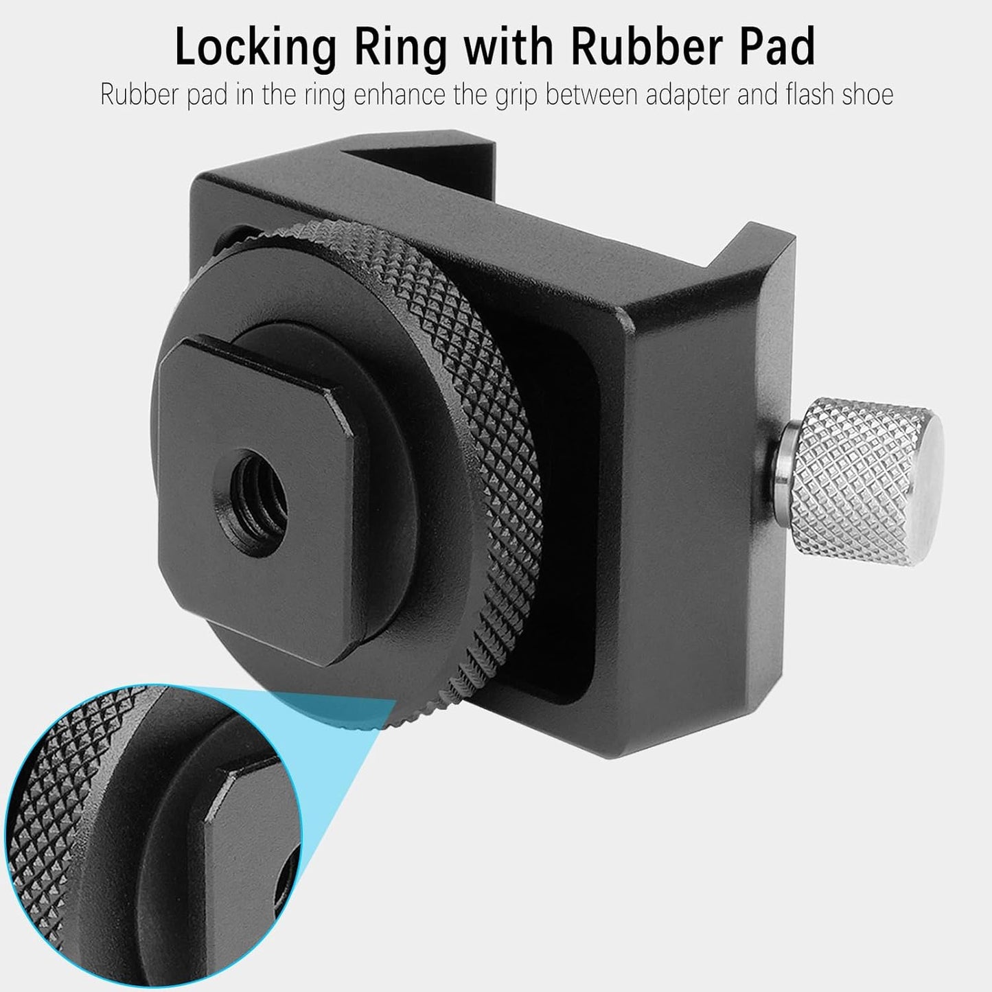 Yueoct 1/4" Metal Telescope Finderscope Mount Adapter Finder Scope Base Dovetail Bracket with Threaded Hole for Video
