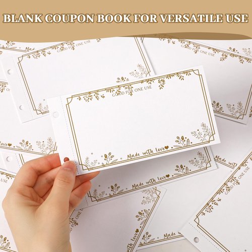 JULEASEL Classic Leather Blank Coupon Book- 30 DIY Coupons, Valentines Day Gifts for Him Her, Valentines Gift for Husband, Wife, Boyfriend, Girlfriend, Unique Anniversary Vday Gifts for Couples