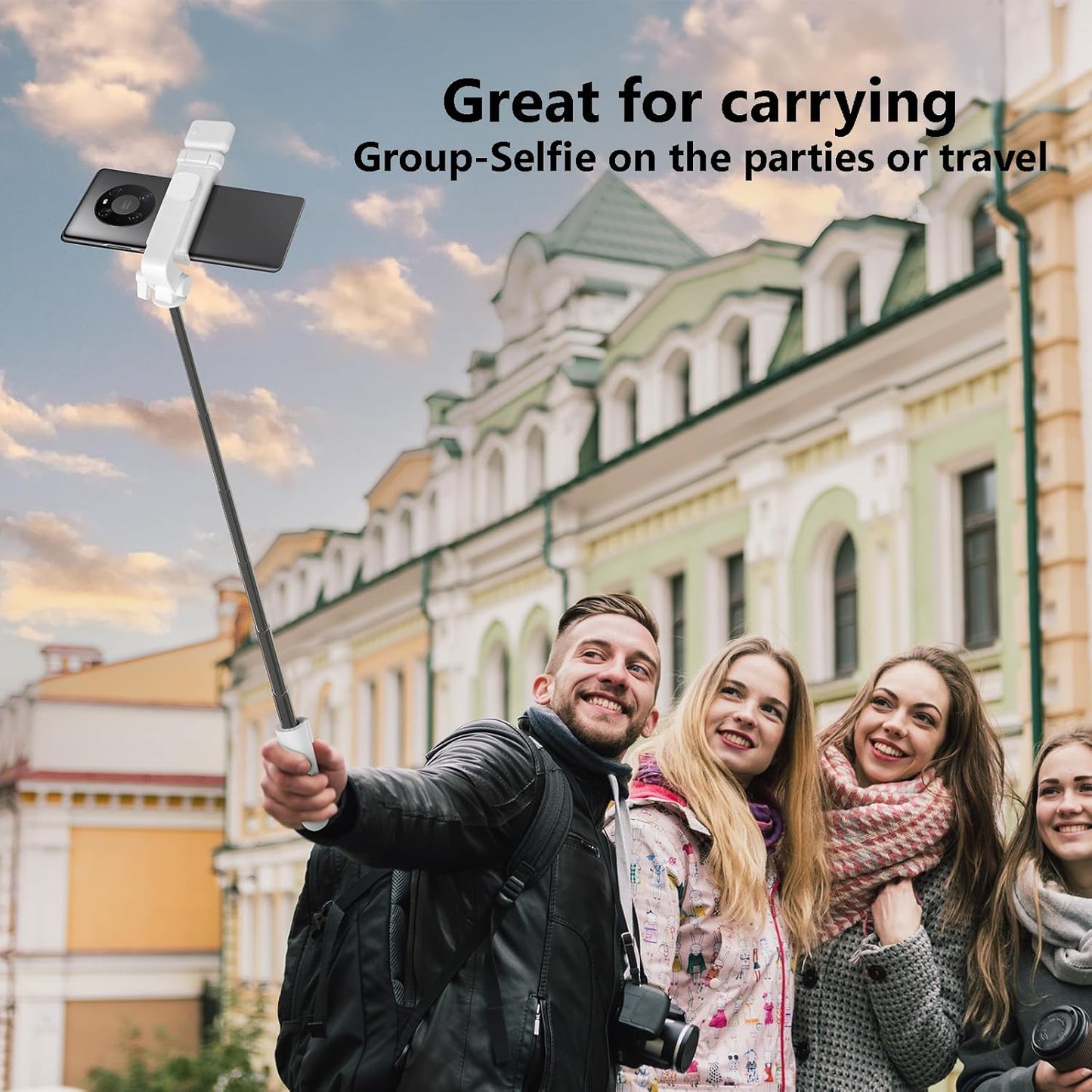 Bollove 40 Selfie Stick Tripod, in Retractable Tripod for iPhone with Wireless Remote Control & Light, Portable Phone